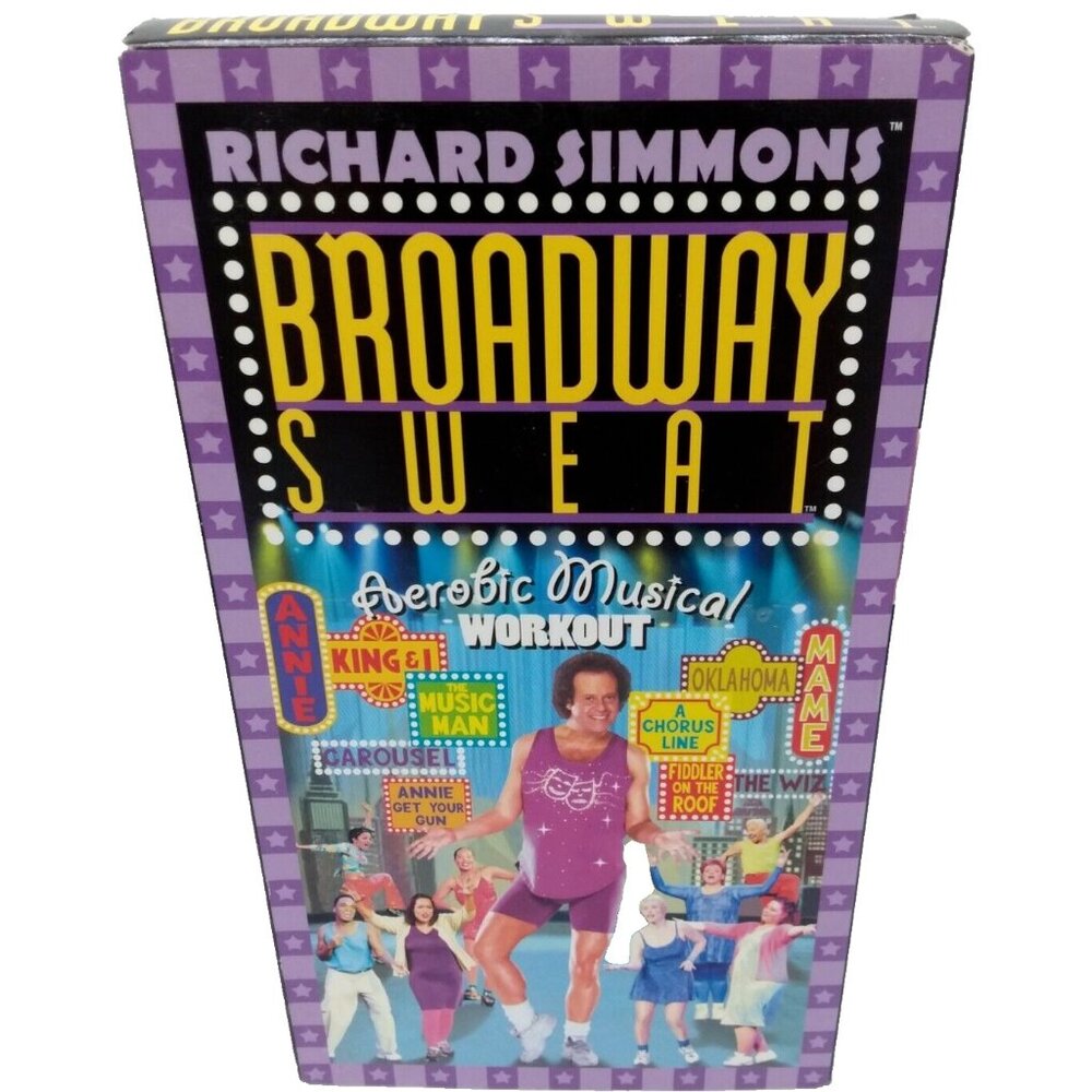 Richard Simmons Broadway Sweat VHS Aerobic Exercise Fitness Musical Video 2001